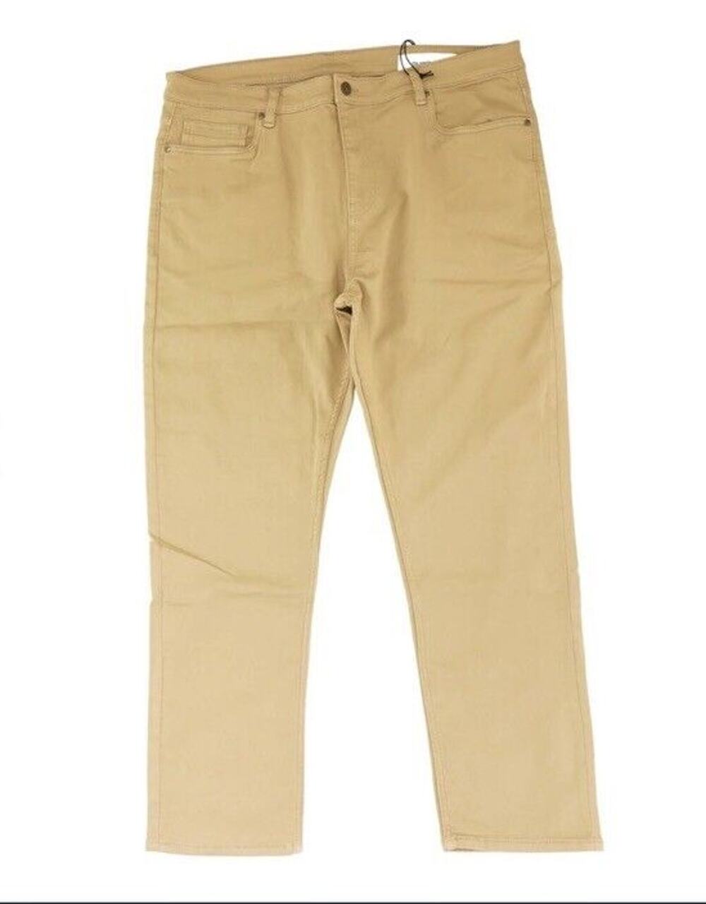 The Perfect Jean Menโs Beige 40 X 30 Slim Thick Denkhaki